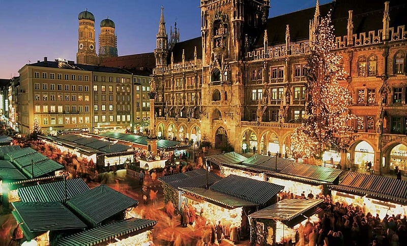 Feirinha de Natal na Marienplatz