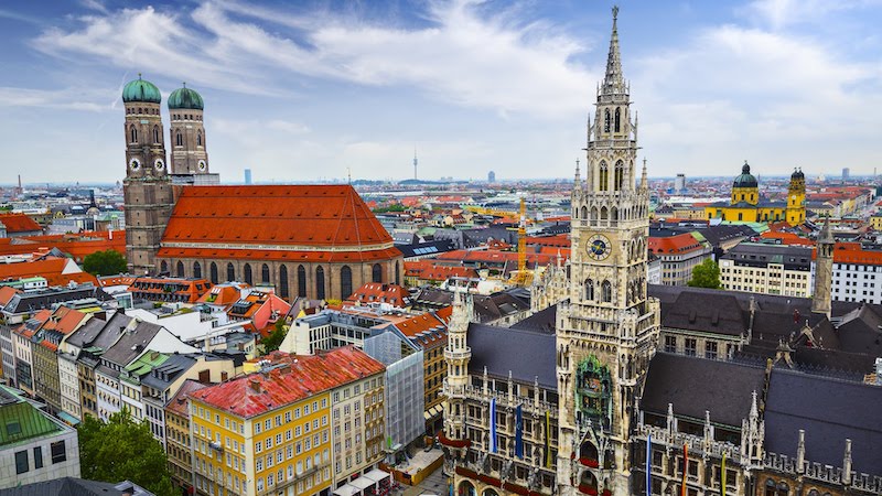 Vista da cidade de Munique
