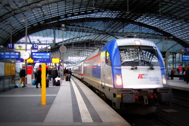 Trem em Leipzig