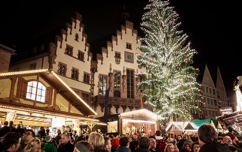 Estrutura do Mercado de Natal em Frankfurt