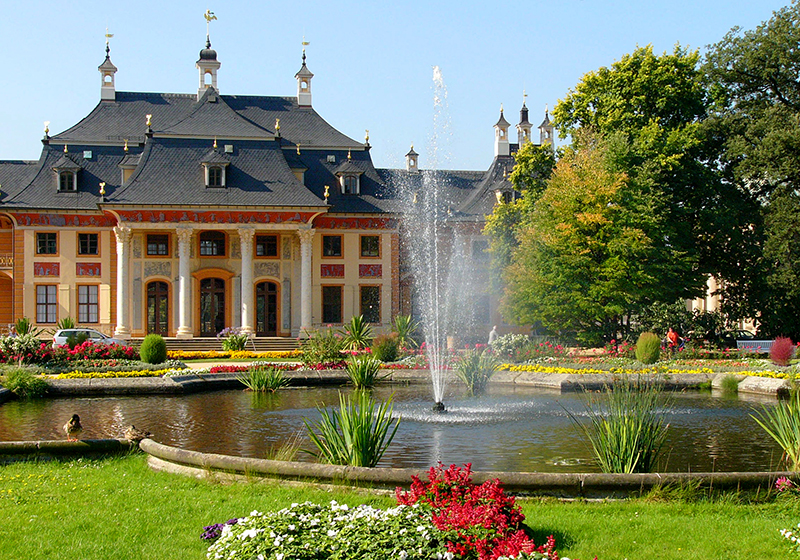 Jardim de museu em Dresden