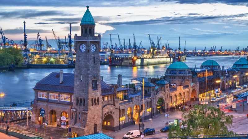 Vista do Porto de Hamburgo